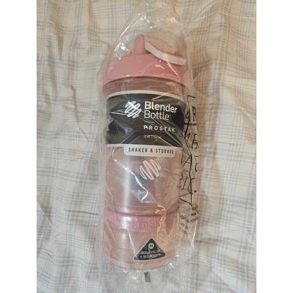 NWT BlenderBottle 22oz ProStak Shaker Bottle with Pill Organizer, Rose Pink - Picture 2 of 12